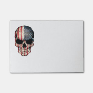 Bloco Post-it Crânio da bandeira americana
