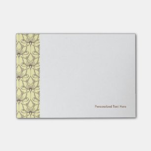 Bloco Post-it Cream Padrão Floral