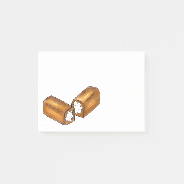 Bloco Post-it Creme Enchido Snack Cake Comida Twinkie Posta (Frente)