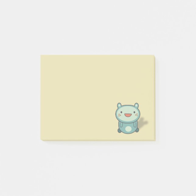Bloco Post-it Criatura de Urso Bonita (Frente)