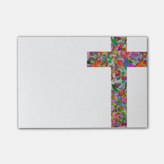 Bloco Post-it Cruz floral