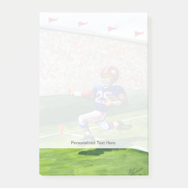 Bloco Post-it Cruzando a Linha de Meta para um Retoque (Frente)