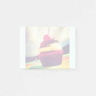 Bloco Post-it Cupcake Colorido com Cereja em Cima