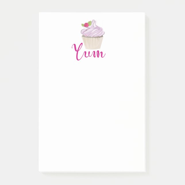 Bloco Post-it Cupcake rosa Yum! (Frente)