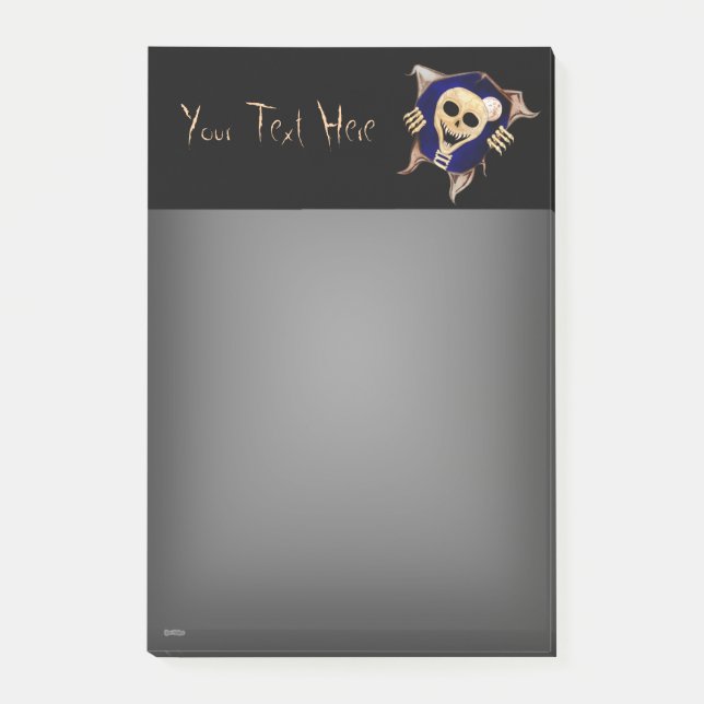 Bloco Post-it Deixe-Me Sair (Escapando O Esqueleto) (Frente)