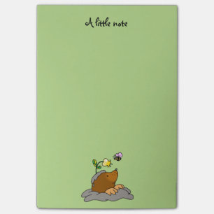 Bloco Post-it desenhos animados bonitos da toupeira com uma