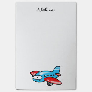 Bloco Post-it desenhos animados bonitos do avião