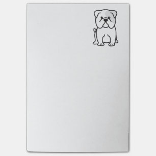Bloco Post-it Desenhos animados do buldogue