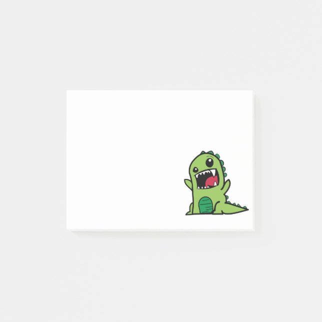 Bloco Post-it Desenhos animados do dinossauro do bebê (Frente)