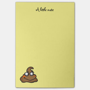 Bloco Post-it desenhos animados marrons bonitos do tombadilho
