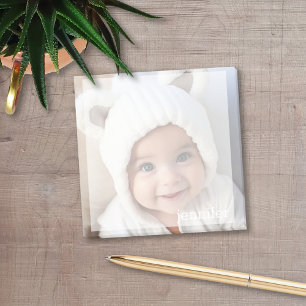Bloco Post-it Design de Fotografia em Quadrado do cheio com Nome