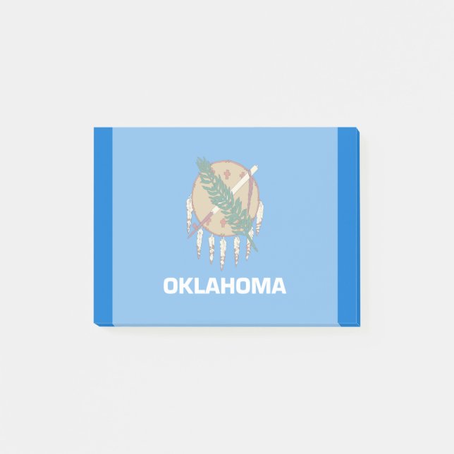 Bloco Post-it Design de Sinalizador do Estado de Oklahoma (Frente)