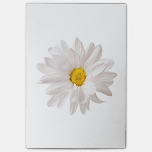 Bloco Post-it Design Flor Branco Modelo de margaridas