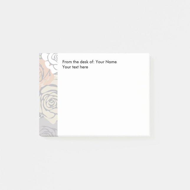 Bloco Post-it Design floral da mesa de (Frente)