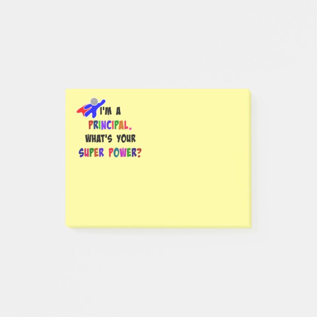Bloco Post-it Design personalizado Super Power (Frente)