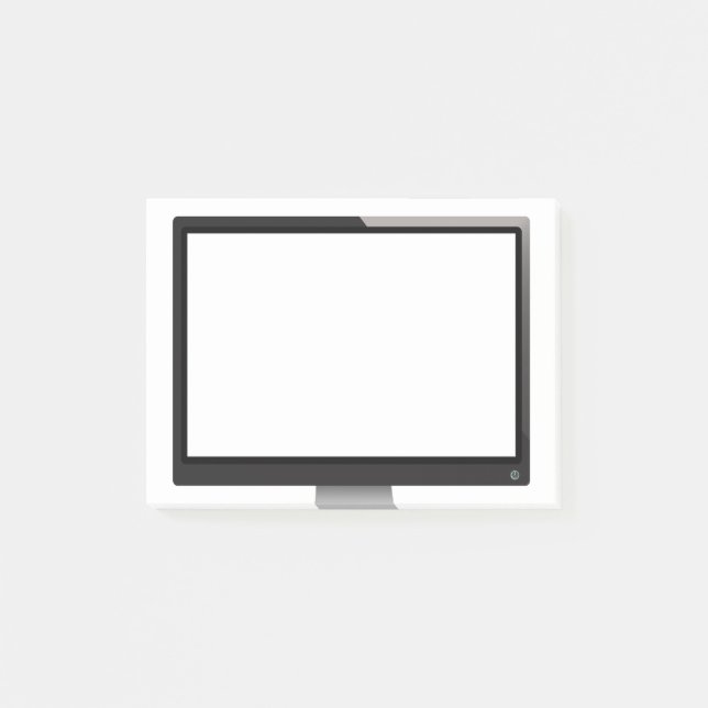 Bloco Post-it Design simples do monitor do computador (Frente)