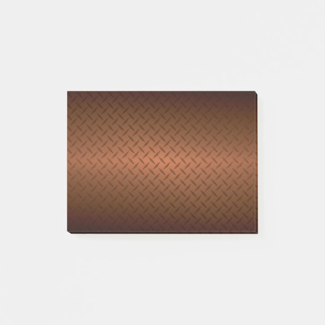 Bloco Post-it Diamondplate Look Pattern Black to Copper Fade (Pa (Frente)