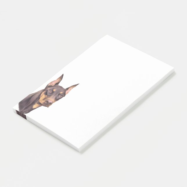 Bloco Post-it Doberman Pinscher Dog (Inclinado)