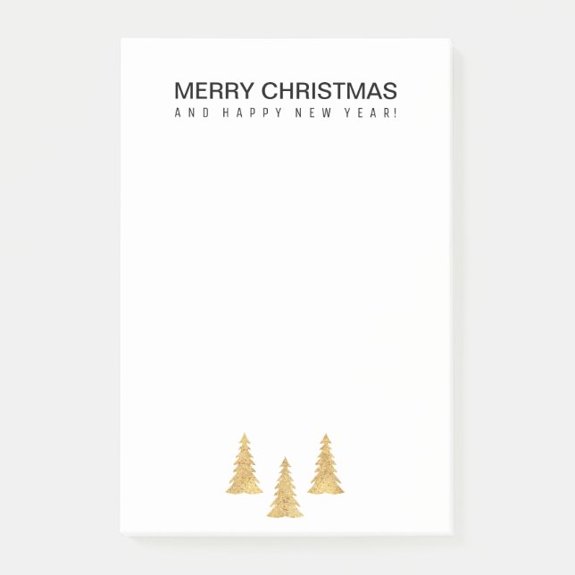 Bloco Post-it Dourado Natal (Frente)