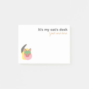 Bloco Post-it É a mesa do meu gato - Eu só trabalho aqui