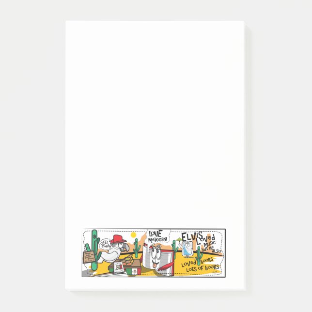 Bloco Post-it E e B "Elvis amaram-no a música mas. Notas do (Frente)