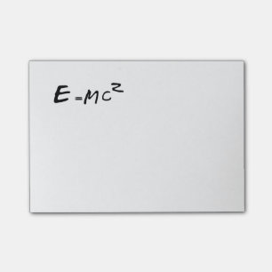 Bloco Post-it E=MC2 E iguala MC esquadrado