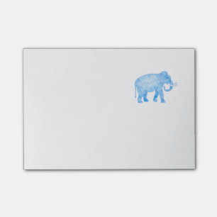 Bloco Post-it Elefante Azul Indiano com Padrão de Rico