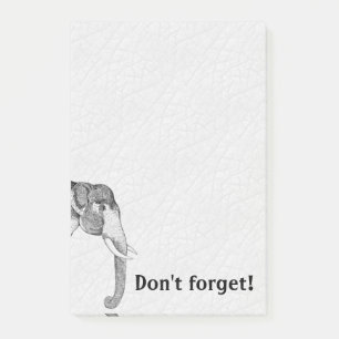 Bloco Post-it Elefantes Nunca Esquecem De Postar Notas