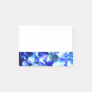 Bloco Post-it Elegante azul-púrpura magenta hidrangea floral