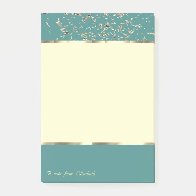 Bloco Post-it Elegante e Estiloso,Confetes (Frente)
