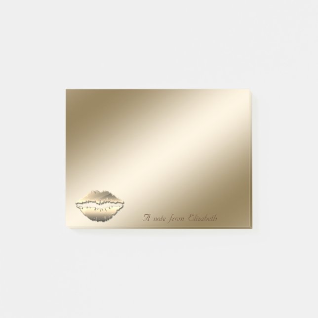 Bloco Post-it Elegante, Estiloso, Feminino, Lábios (Frente)