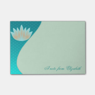 Bloco Post-it Elegante Estiloso Flor de Lotus Feminino
