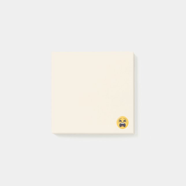 Bloco Post-it Emoji de grito (Frente)