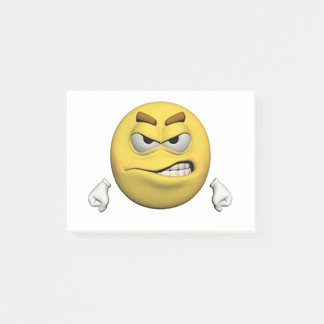 Bloco Post-it Emoticon irritado (Frente)