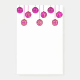 Bloco Post-it Enfeites de Natal Rosa Quente Post it