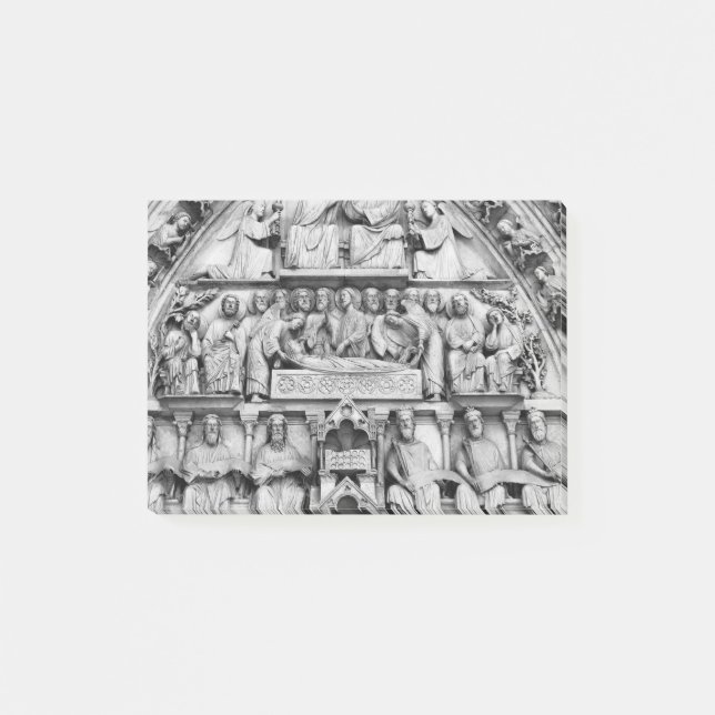 Bloco Post-it Esculturas históricas cristãs Notre Dame Paris (Frente)
