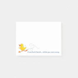 Bloco Post-it Esgotado nome personalizado pato postar anotações