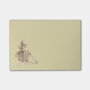 Bloco Post-it Esqueleto Feliz