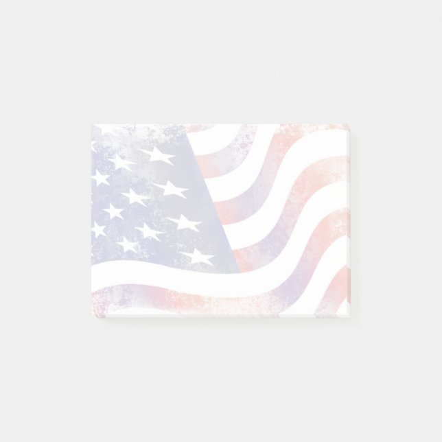 Bloco Post-it Estilo de Grunge Patriótico Desvanecido Bandeira A (Frente)