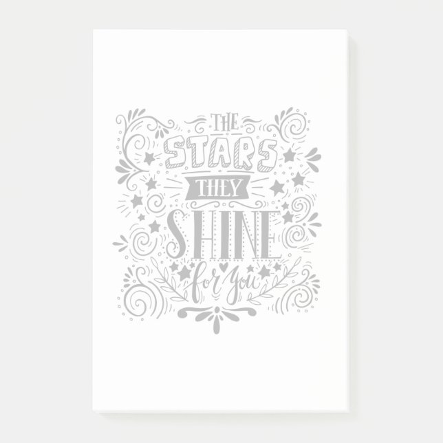 Bloco Post-it Estrelas Que Brilham Para Você (Frente)