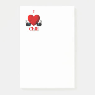 Bloco Post-it Eu Amo Chili