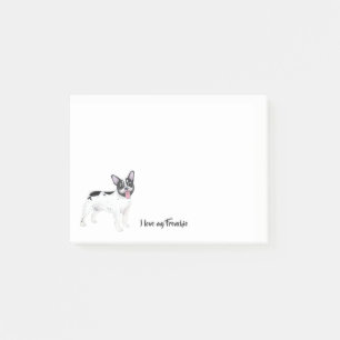 Bloco Post-it Eu amo meu buldogue francês  