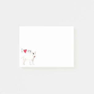 Bloco Post-it Eu amo meu bull terrier