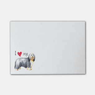 Bloco Post-it Eu amo meu Collie farpado