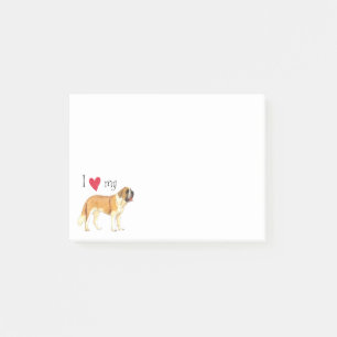 Bloco Post-it Eu amo meu St Bernard