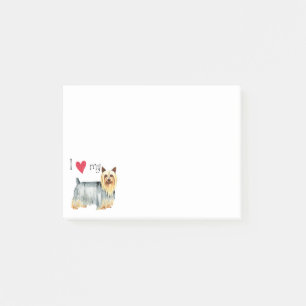 Bloco Post-it Eu amo meu Terrier de seda