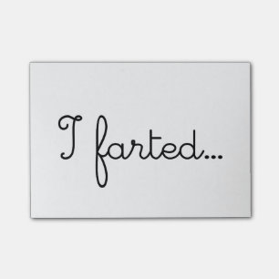 Bloco Post-it Eu Farted Fart Farts Farting LOL WTF do amor
