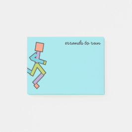 Bloco Post-it Executando Modelo de Texto do Executador Engraçado