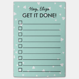 Bloco Post-it Faça Uma Lista De Corações Pequenos Para Fazer | N