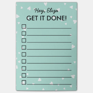 Bloco Post-it Faça Uma Lista De Corações Pequenos Para Fazer   N